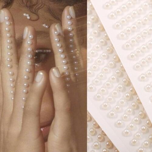 LOT 3D Face Pearl Jewels Eyeshadow Stickers Self Adhesive Face Body Eyebrow Diamond Nail Stickers Diamond Decoration Makeup