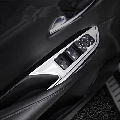 Stainless Steel Glasses Window Switch Buttons Armrest Protective Cover Frame For Cadillac XT4 AAA483