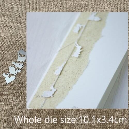 New Design Craft Metal stencil mold Cutting Die Bunny pendant decoration scrapbook die cuts Album Paper Card Craft Embossing