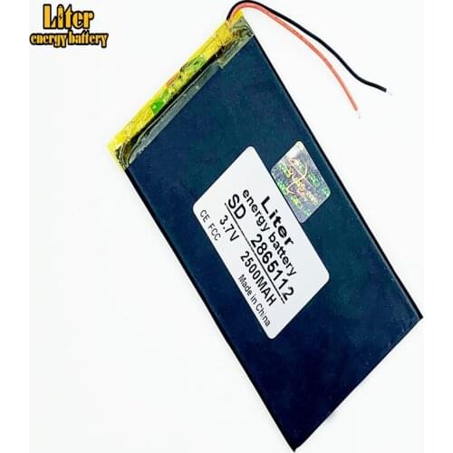 Tablet pc 2865112 3.7V,2500mAH (polymer lithium ion battery) Li-ion battery for tablet pc 7 inch rechargeable batteries