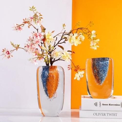 Luxury Heart of The Sea Glass Vase Dream Glass Vase Living Room Dining Table Flower Arrangement Glass Decoration Ornaments