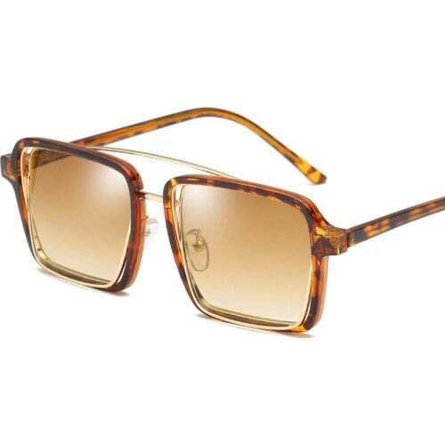 MINCL/Sunglasses Vintage Women Metal Frame Chic Sexy Punk Sunglasses Brand Designer Mens Square Glasses UV400 With box NX