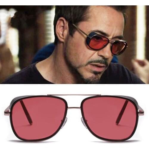 New Iron Man Superhero Tony Stark Cosplay Accessories Women Men Fashion Sunglasses Windproof Eyewear