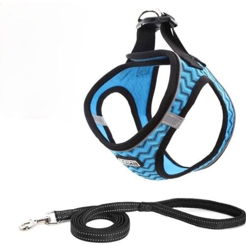 Pet Personalized Dog Cats Universal Chest Harness Vest Reflective Breathable Small Medium Large Dogs Pet Harness Tow Rope