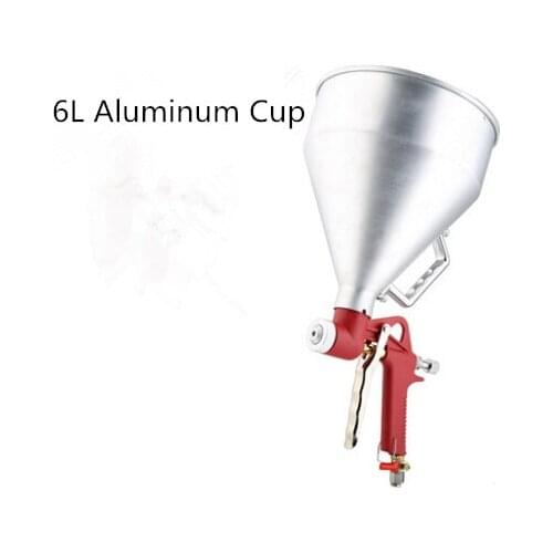 UZWELL 1PC 3L 6L Pneumatic Hopper Spray Gun Latex Paint Powder Air Paint Gun 4mm 6mm 8 mm Nozzles