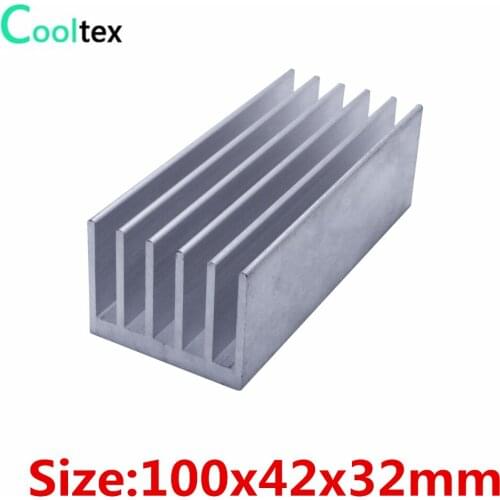 10pcs/lot) High quality 100x42x32mm Aluminum heatsink radiator for chip LED computer 's component heat dissipation