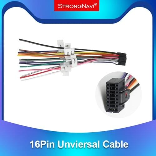 16PIN Universal Wire Harness Female Adapter Connector Cable Radio Wiring Connector Adapter Plug Kit for Auto Car Stereo System