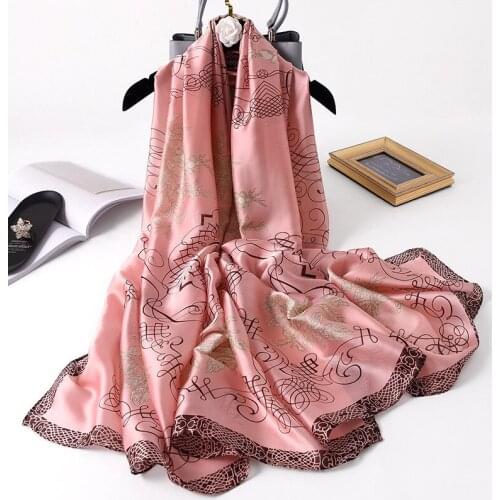 2021 Summer New Print Silk Scarf Women Sunscreen Shawls And Wraps Fashion 180X90CM Beach Hijab Female Echarpe Designer Bandana