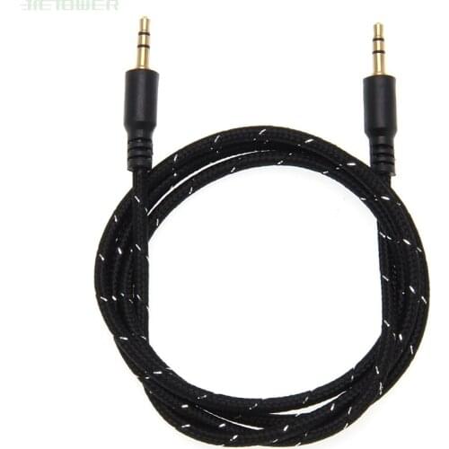 3.5mm Jack Aux Cable Male to Male Stereo Auto Car Auxiliary Audio Cable Gold Plug Line Cord For Iphone Samsung Speaker 1M 300pcs