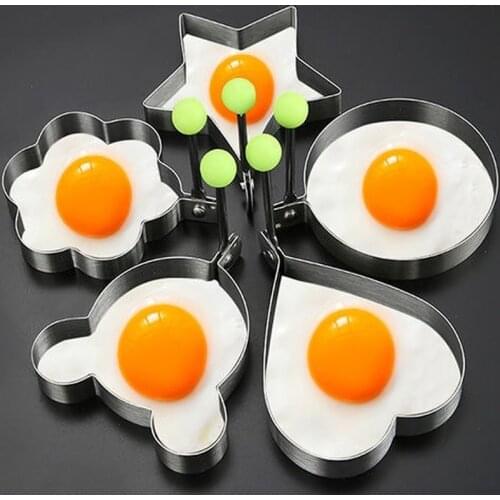 4 Style Stainless Steel Egg Frying Mold Kitchen Pancake Ring Mould Egg Shaper Kitchen Tools Kitchen Accessories Gadget 1PCS