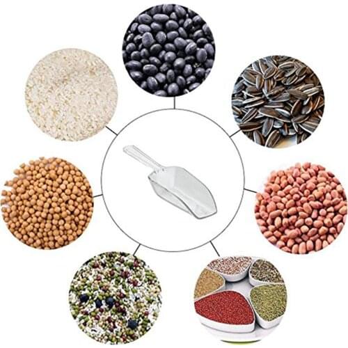 5pcs Mini Scoop White Transparent Thickened Plastic Ice Scoop For Candy Dessert Buffet Ice Cream Protein Powder Universal