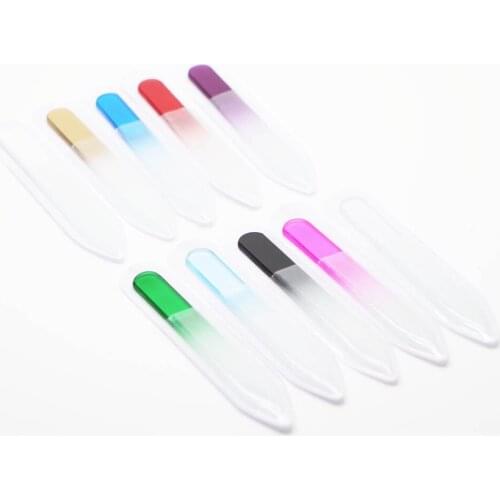 5000X Cystal Glass Nail Files Durable File Nail Buffer Nail Care 3.5" /9CM Colorful #NF009