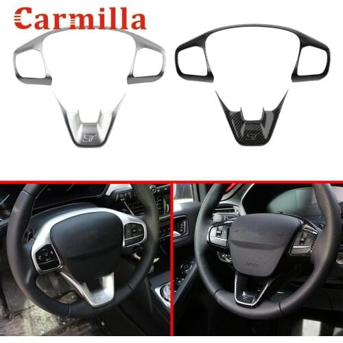 ABS Car Interior Steering Wheel Cover Trims Stickers for Ford Focus St 2019 2020 Accessories Car Styling Moldings