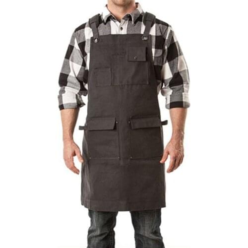 Multiple Funcation Pockets Garden Black Apron Home BBQ Barbecue Work Clothes Decoration Tool Container carpenter tools