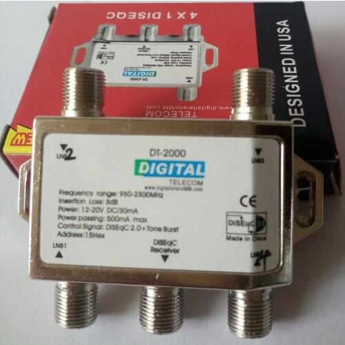 DIGITAL DT-200 High quality 4 in 1 DiSEqC Switch Satellites FTA TV LNB Switch For Satellite Receiver