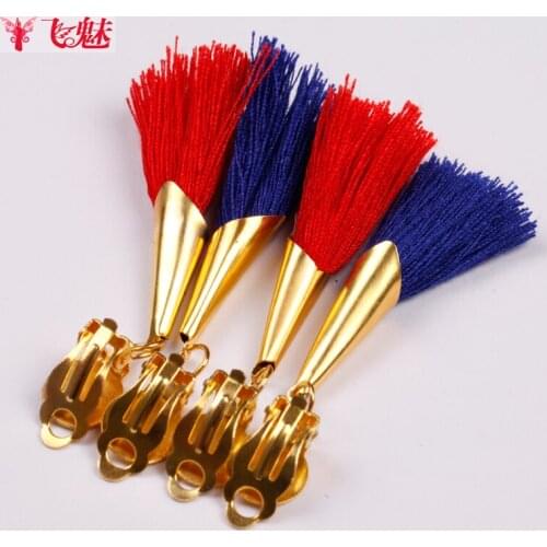 Children without pierced ears ear clip/earrings Latin dance ballroom dance fringed earrings Professional Performance Accessories