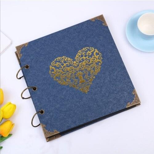 DIY Wedding Iron Ring Photo Album Handmade 10 inch Vintage Baby Frame Lover Album Photos Memory Scrapbooking Gift