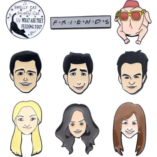 DZ332 Friends TV Show Enamel Pins Badge Brooch Backpack Bag Collar Lapel Jewelry