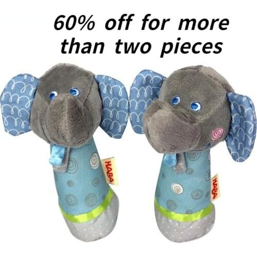 Hot happy monkey 15cm hand bar Stick Stuffed Plush Doll Toy elephant Animal Toys hand grasp Puzzle education Puppet kids