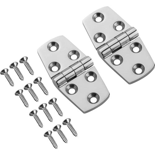 2Pcs Marine Hinges 3x 1.5 Inch Stainless Steel Heavy Duty Hinges Boat Butt Door Cupboard Hinge Cabinet Hatch Hardware