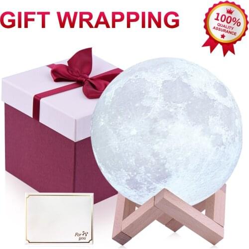 Moon lamp LED Night Light Gift Wrapping 2 Color Touch Usb Led Night Light Bedroom Home Decor Christmas creative gift