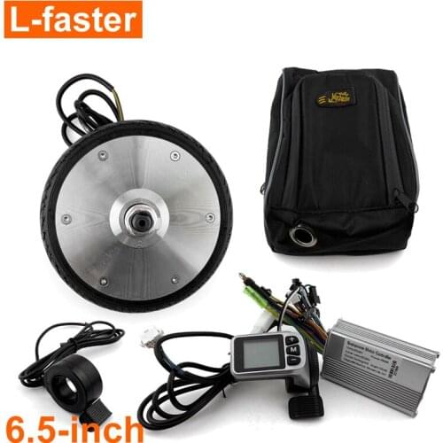 6.5 Inch 150W Small Kickscooter Electric Motor Wheel With LCD Screen Display Thumb Throttle Brushless Controller Battery Bag