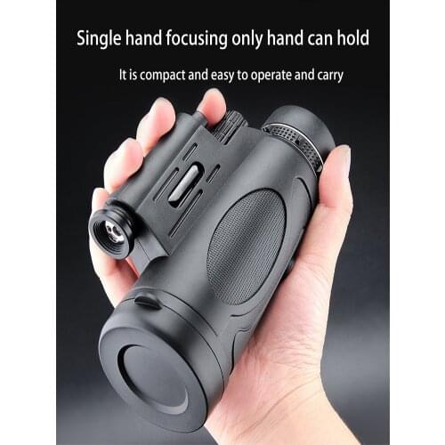 Monocular Telescope Laser Powerful Binocular With Lights Night Vision Waterproof BAK4 Prism Phone Portable for Hunting Camping