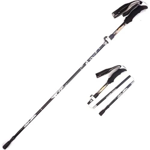 Fonoun Walking Sticks with Bag Climbing Alpenstock 105-125cm Antiskid Wear Resistance Light Shock Absorption FG85