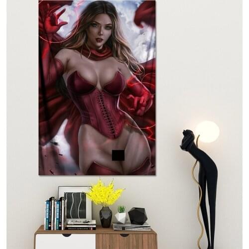 Movie poster scarlet witch canvas print painting large size Wanda adult R18 bar bedroom wall art canvas painting