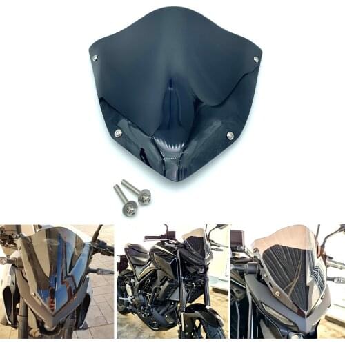 REALZION Motorcycle Windscreen Wind screen Deflector Windshield For YAMAHA MT-03 MT03 MT 03 2020 2021 MT25 MT 25 MT-25 2020 2021