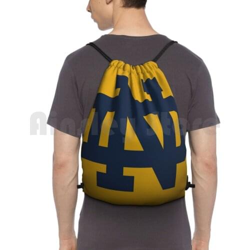 Notre Dame Fighting Irish C99700 Backpack Drawstring Bags Gym Bag Waterproof Notre Dame Fighting Irish Notre Dame