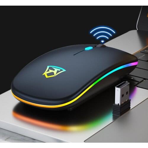 1600 DPI USB Optical Wireless Computer Rechargeable Mouse 2.4GHz Mice Receiver Super Slim Silent button Mouse For PC Laptop