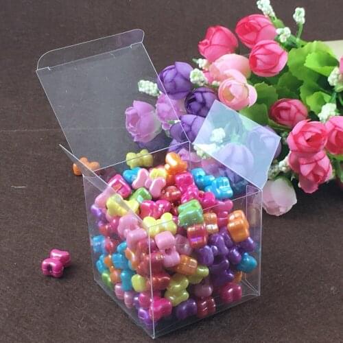 24pcs/lot 7*7*7cm Toy Clear PVC Box Transparent Gift Box Plastic Waterproof box Packing Blank Candy/Wedding Box Jewelry Display