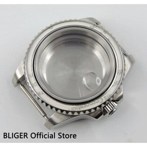 40mm BLIGER luxury sapphire glass ceramic bezel solid stainless steel watch case fit 2836 movement CA100