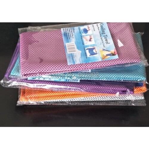 9Pcs Multicolor 90*30cm Summer Ice Towel Cooling Towel Heat Relief Reusable Cool Towels DropShip