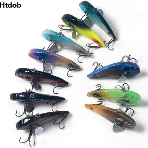 Htdob Shrimp Fishing Lure VIB Bait 18g Sinking 0.5-2m VMC Hook Vibration Wobbler Isca Artificial Para Pesca Leurre Peche