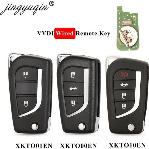 Jingyuqin Xhorse XKTO00EN XKTO01EN XKTO10EN Wired Universal Remote Key VVDI2 2/3/4 BTN for VVDI Key Tool /VVDI2 English Version