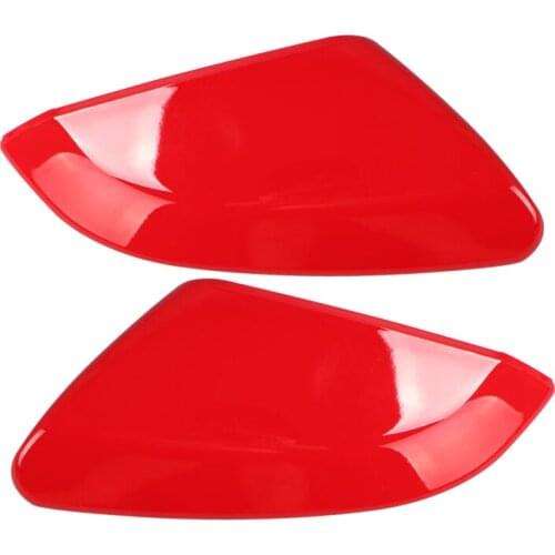 1 Pair Car Red Side Mirror Cap Cover Accessories Plastic Fit for Honda Civic 10th 2020 2019 2018 2017 2016