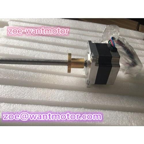 New liner motor!1pc wantai screw 300 Nema23 line motor TR10*4(P2) 3A 60N.cm 57BYGH430L300 for cnc kit long screw Milling