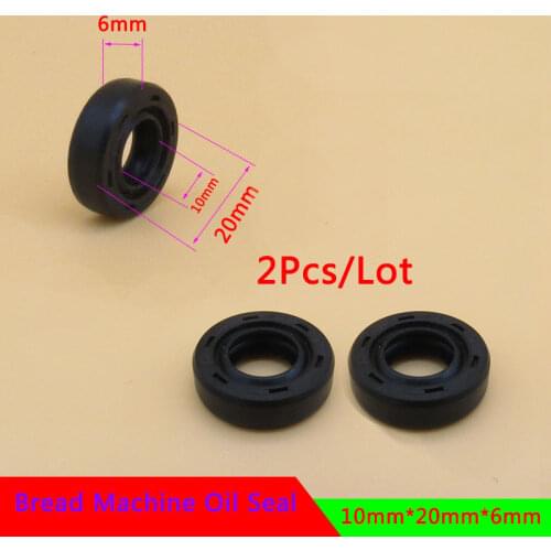 2pcs 10*20*6mm Oil Seal Ring for Bread Maker Breadmaker Bakers Machine Blender Repair Parts Bread Machine Spare Parts Wearable