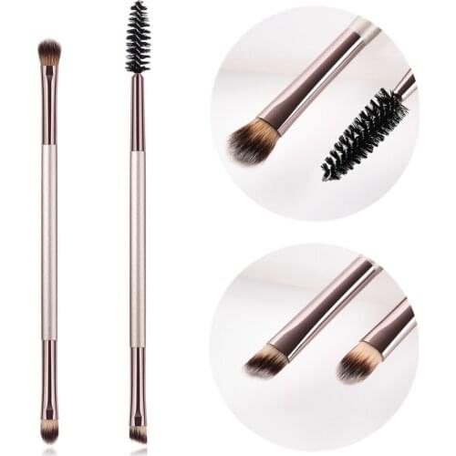 2 Pcs/set Eye Makeup Brushes Set Eyeshadow Eyebrow Brush Eyelash Professional Cosmetic Blending Brush Women Beauty Make Up Tools
