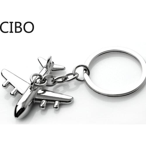 2019 New Keyring Mini Air Plane Metal Alloy Keychains Creative Gift Keyfob