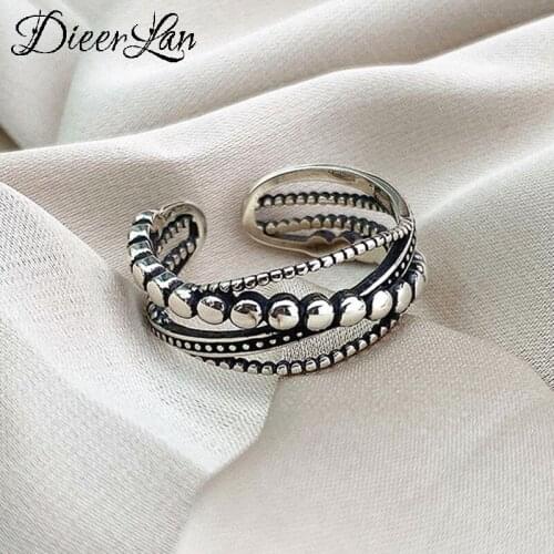 New Charming Open Layer Chains Ring for Women Vintage Boho Party Rings Gothic Punk Jewelry Gifts for Girls 2021