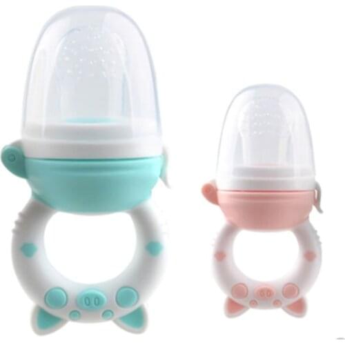 New pig Teether food Baby Bow bite Pacifier babies teeth chew chewing Nipple Toddler Dieshes Dinnerware Set Baby Feeding Bottle