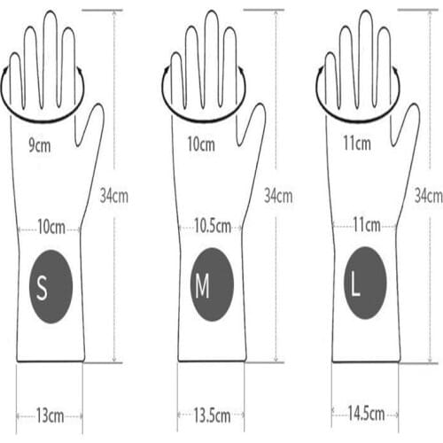 Newest Housework Nitrile Dishwashing Gloves Kitchen Waterproof Washing Bowl Rubber Gloves Durable gloves