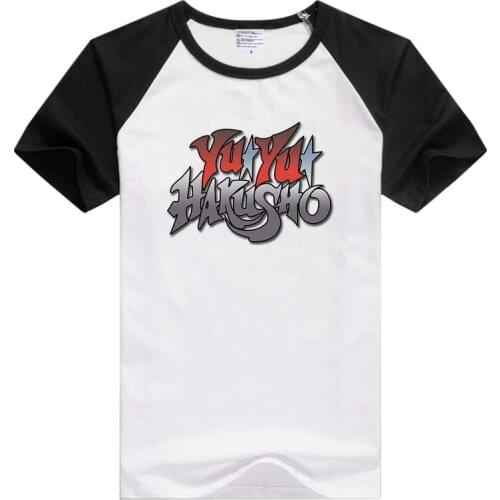 FOR YuYu Hakusho letter Print short sleeve casual Men Women T-shirt Comfortable Tshirt Cool Print GA618