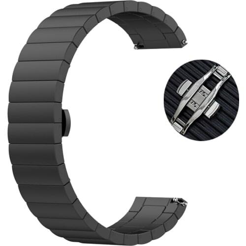 20mm 22mm Stainless Steel Band for Samsung Galaxy Watch Active 2 Active 3 Gear S2 Watchband Bracelet Strap for Huami Amazfit bip