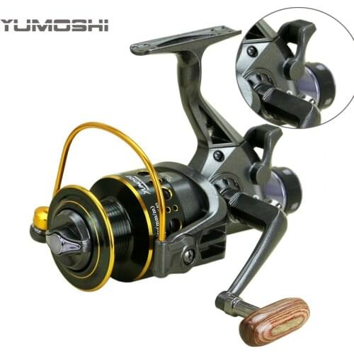 2020 New Double Brake Fishing Reel Super Strong Carp Fishing Feeder Spinning Reel Spinning Wheel Type Fishing Wheel