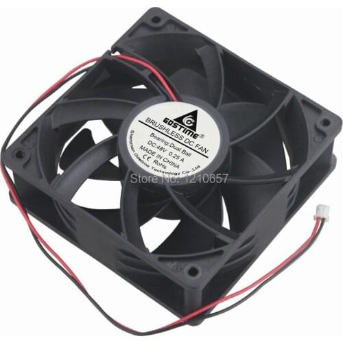 1PCS Gdstime 120mm X 38mm 12cm Ball Bearing DC 48V 0.15A Server Square Axial Cooling Fan