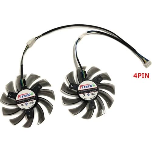 2pcs/set FD7010H12S RX 460 GTX1050 GPU VGA Cooler Graphics Card Fan For ASUS DUAL RX460 DUAL gtx 1050 R7 360 Video Card Cooling